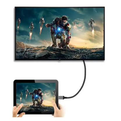 Cable HD de 0,3 m con trenzado de nailon, compatible con Micro HDMI a HDMI, 4K/60 Hz y 3D. Compatible con HDTV y PS4.