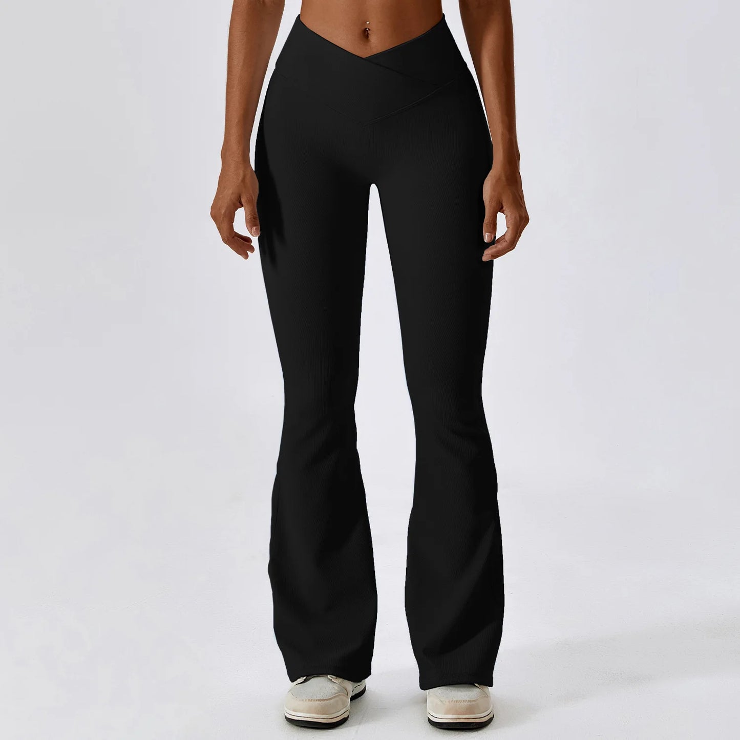 Pantalones de yoga acampanados para mujer, leggings de cintura alta, pantalones de pierna ancha, pantalones deportivos para gimnasio, entrenamiento físico, pantalones acampanados para baile latino.