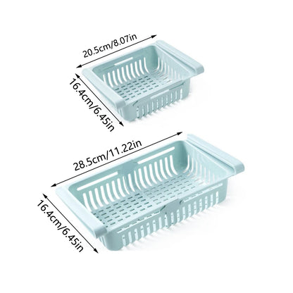 Cesta de almacenamiento multifuncional para refrigerador, rejilla retráctil para almacenamiento de refrigerador, escurridor de cocina