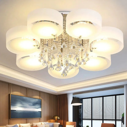 Lámpara de techo LED para sala de estar, moderna, sencilla, cálida, romántica, atmosférica, para el hogar, de cristal de bajo consumo.