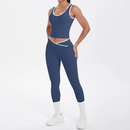 Conjunto de 2 piezas de pantalones de yoga con espalda descubierta y leggings para correr, de cintura alta, con estampado de melocotón y glúteos, para fitness y deportes.