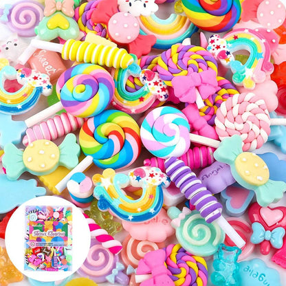 30 accesorios de bricolaje aleatorios, accesorios para el cabello, decoraciones con pegatinas universales, bricolaje hecho a mano, accesorios de ropa DIY