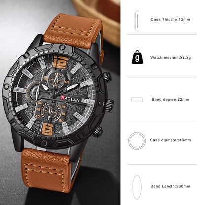 Reloj de marca superior para hombre, relojes de moda, reloj con correa de cuero, reloj de pulsera para hombre, regalo, reloj masculino, reloj para hombres