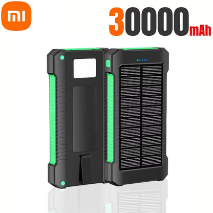 Banco de energía solar Xiaomi de 500.000 mAh, gran capacidad, carga súper rápida, batería externa portátil para exteriores para iPhone, Huawei y Samsung.