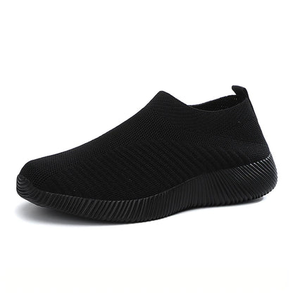 Zapatos de mujer para caminar, de color liso, antideslizantes, informales, de tenis, deportivos, ligeros, transpirables, para trabajar y viajar, talla 36-42
