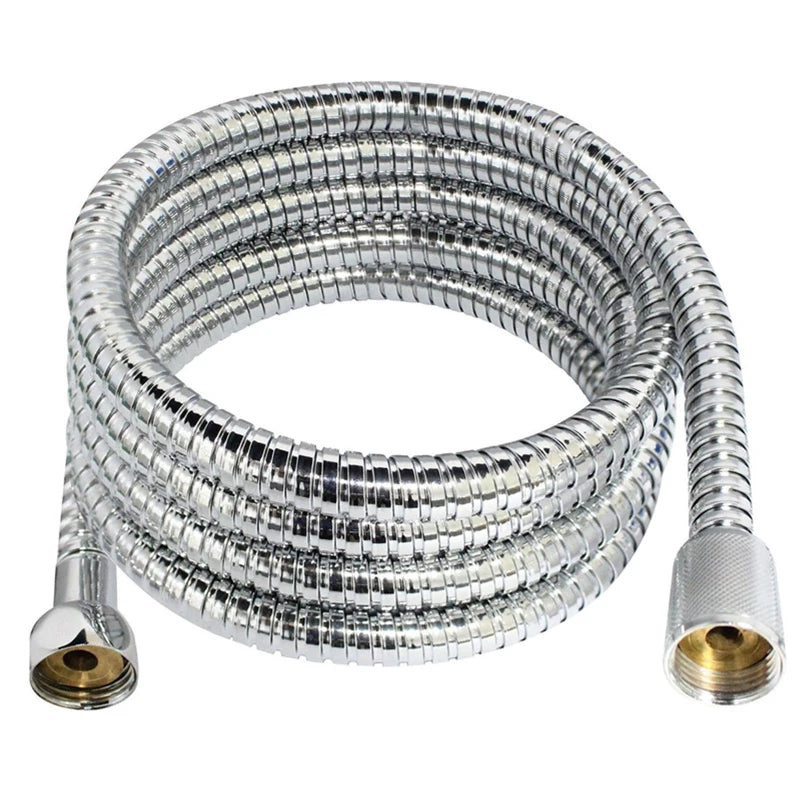 Manguera de ducha flexible de acero inoxidable, larga, para baño, extensión de manguera de agua, tubería de plomería, tubo de tracción, accesorios de baño