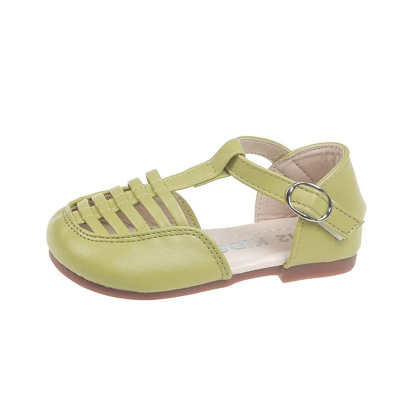 Nuevo calzado de verano para niños, zapatos planos de playa, sandalias de playa para niños pequeños con puntera reforzada, zapatos de princesa para niñas.