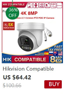 Cámara IP Hikvision ColorVu Smart Hybrid Light DS-2CD1383G2-LIU 4K 8MP con doble luz blanca y micrófono integrado.