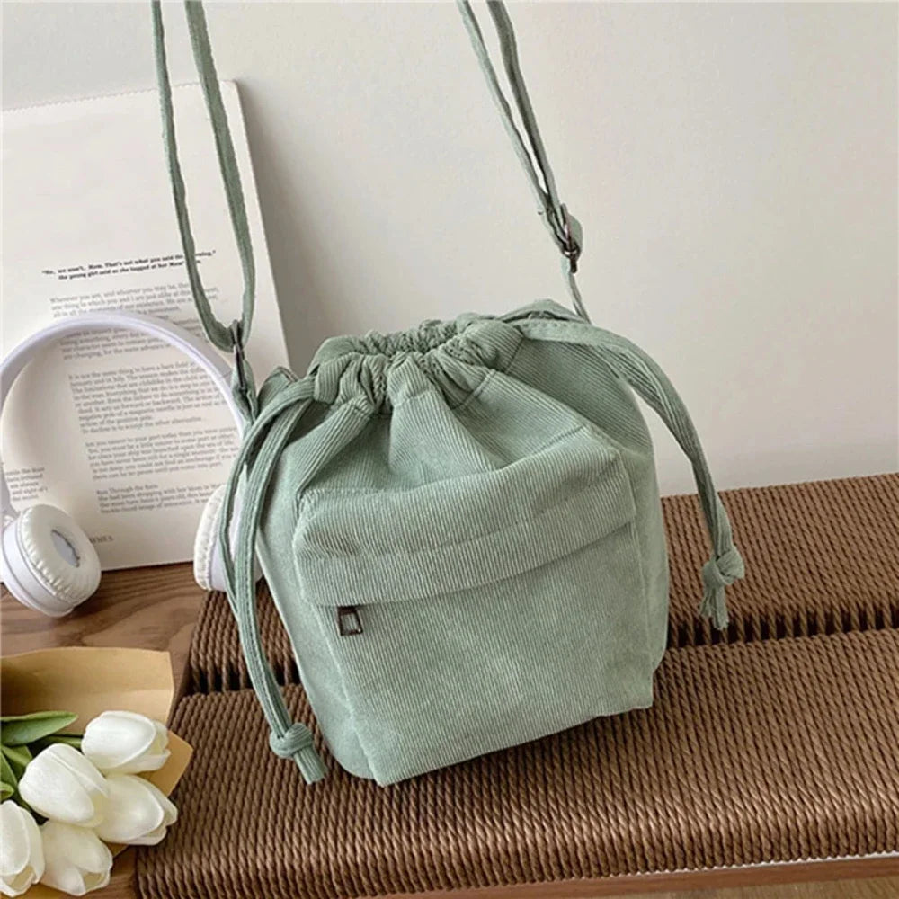 Bolso de hombro para mujer, estilo coreano, con cordón, informal, ligero, para jóvenes, venta al por mayor, 2025