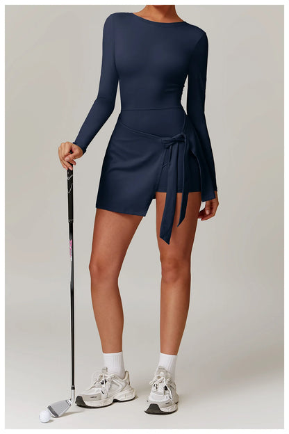Mono deportivo corto de manga larga para mujer, conjunto de gimnasio, ropa de yoga, mono de entrenamiento de una pieza, monos para actividades al aire libre