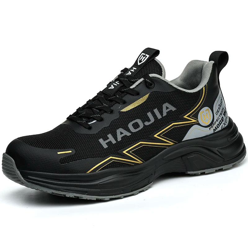 Zapatos de seguridad ligeros para hombre, antirotura, antipinchazos, zapatillas de trabajo, botas de seguridad protectoras, zapatos de trabajo con puntera de acero.