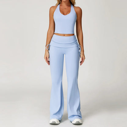 Conjunto de chándal de yoga para mujer, 2 piezas, ropa deportiva para entrenamiento, fitness, gimnasio, leggings de cintura alta, sujetador deportivo, ropa deportiva