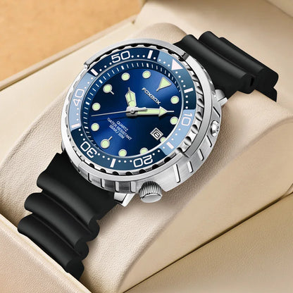 Relojes de pulsera de cuarzo para hombre FOXBOX Fashion, marca superior, lujo, silicona, militar, impermeable, casual, deportivo, con cronógrafo y fecha.