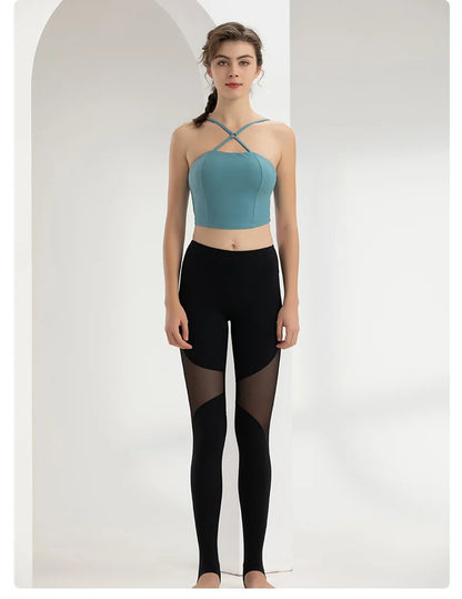 Mallas de Yoga para Mujer con Parches de Malla, Cintura Alta, Pantalones de Gimnasio, Secado Rápido, Ropa Deportiva para Correr y Entrenamiento, Leggings Deportivos para Mujer