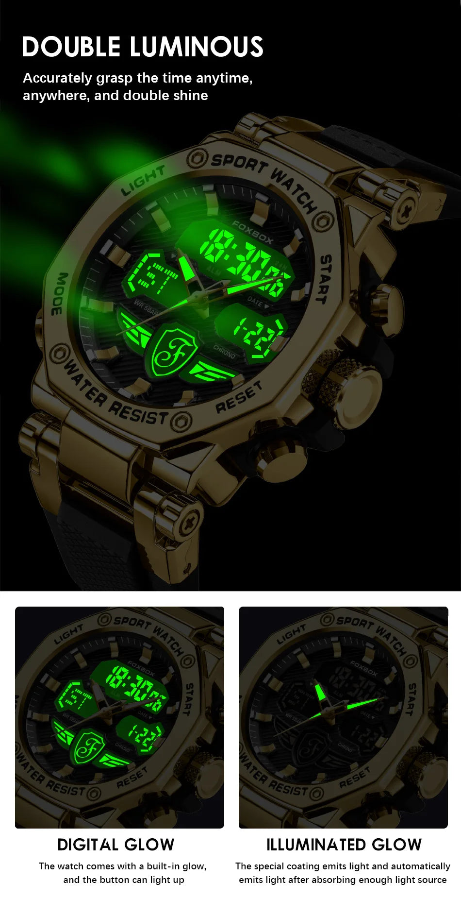Relojes militares de lujo para hombre LIGE 2024, marca superior, resistentes al agua 5 bar, deportivos, de cuarzo con LED, para hombre, Relogio Masculino.