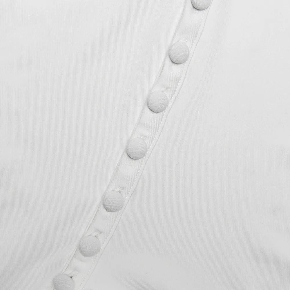 Vestido corto de mujer con volantes, patchwork blanco y negro, manga larga acampanada, encaje y cordones, para fiesta, noche, mini vestido, azul, rosa, rojo.