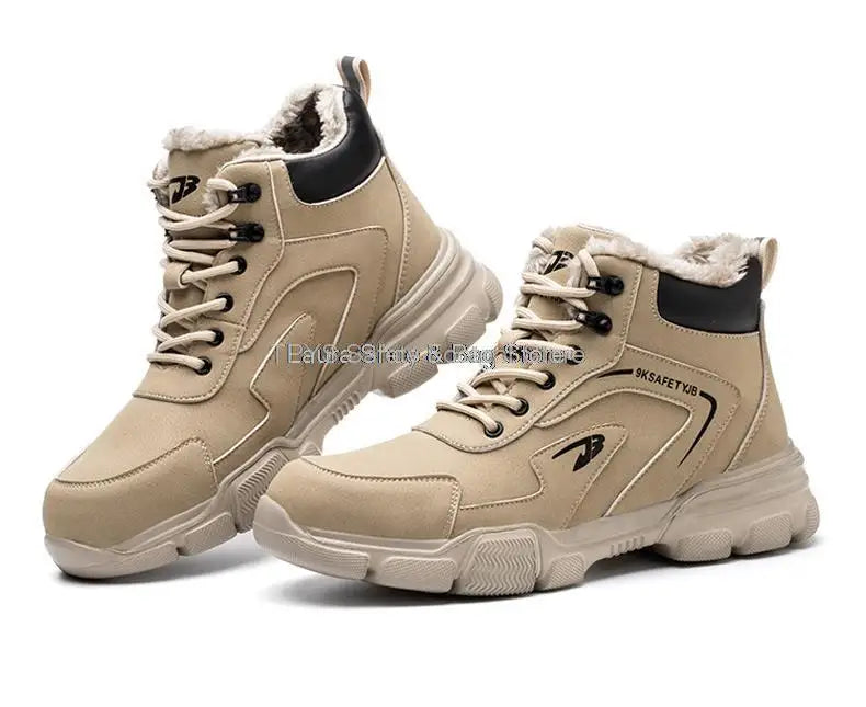 Botas de seguridad protectoras, zapatos de seguridad laboral, botas de seguridad de invierno para hombre, zapatos de trabajo antiperforación, botas de trabajo con punta de acero, indestructibles.