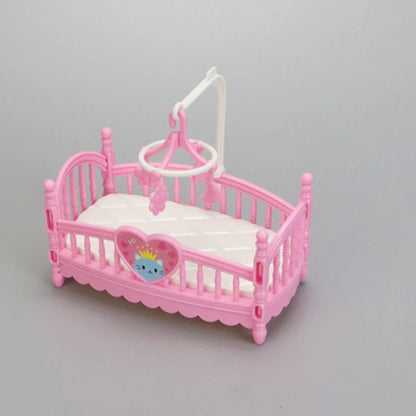 1:12 Casa de muñecas en miniatura Habitación de bebé Cuna Cama Muebles Modelo Decoración Juguete Casa de muñecas Accesorios