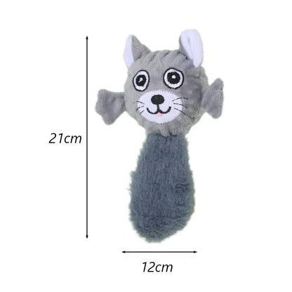 Juguete chirriante con forma de animales para perros pequeños, peluches, juguetes interactivos para masticar, accesorios para jugar con cachorros malteses.