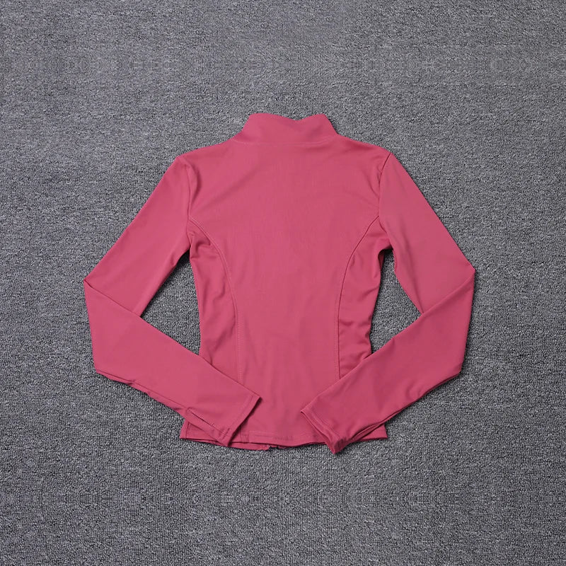 Chaqueta deportiva de manga larga para mujer, abrigo de entrenamiento, ropa de entrenamiento de gimnasio, ropa deportiva de yoga
