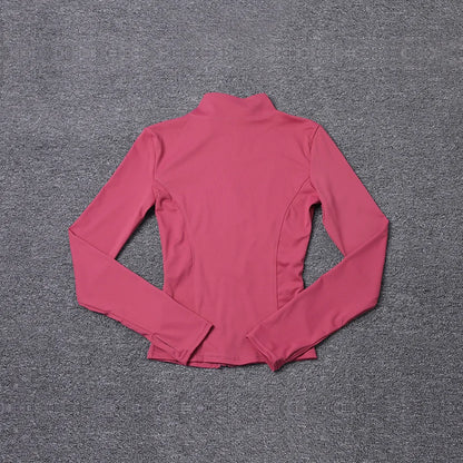 Chaqueta deportiva de manga larga para mujer, abrigo de entrenamiento, ropa de entrenamiento de gimnasio, ropa deportiva de yoga
