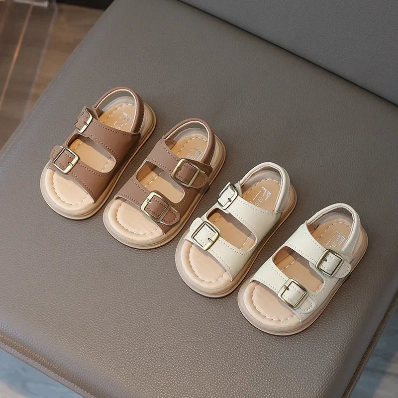 Sandalias para niños y niñas de verano 2024, nuevas, de estilo coreano, cómodas, de suela suave, informales, bonitas, para la playa.