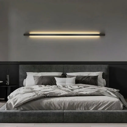 Lámpara de pared con manija de ambiente interior, lámpara lineal de tira LED creativa, lámpara de pared nórdica moderna y simple de una línea para sala de estar y dormitorio