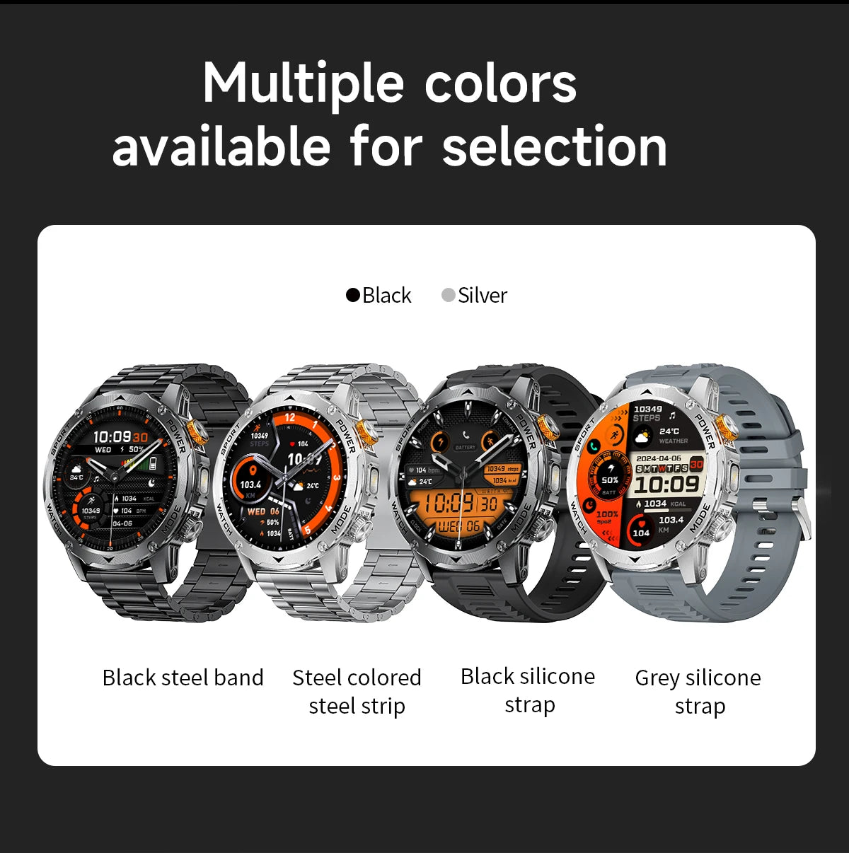 Reloj inteligente para hombre, nuevo, con batería de 1000 mAh, pantalla AMOLED HD de 1,7 pulgadas, control del ritmo cardíaco, linterna, llamadas Bluetooth, reloj inteligente de salud para hombre.
