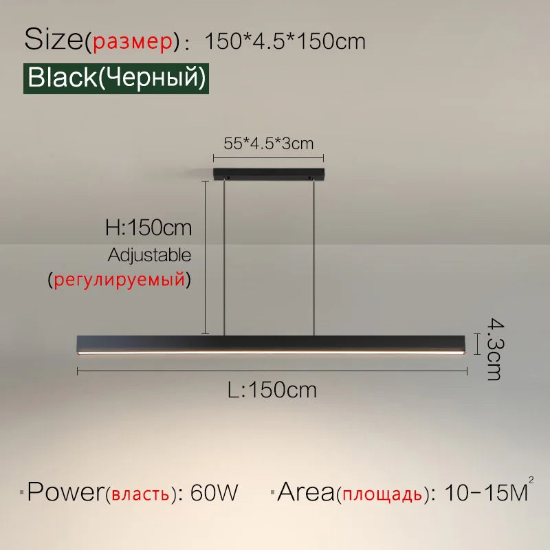 Lámpara de araña para comedor, lámpara nórdica moderna para mesa de comedor, lámpara de bar, luces para restaurante, luces de cocina, lámparas LED de tira para oficina.