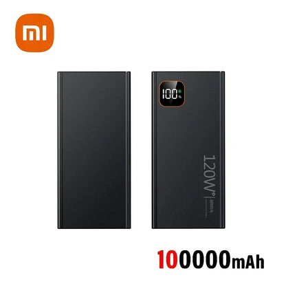 Batería externa portátil Xiaomi de 500.000 mAh y 120 W con carga ultrarrápida y gran capacidad, con pantalla digital para iPhone y Samsung.