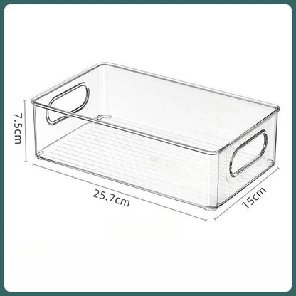 1/2/3 contenedores transparentes para despensa con asas, organizadores apilables para refrigerador, contenedores organizadores para gabinetes o refrigeradores