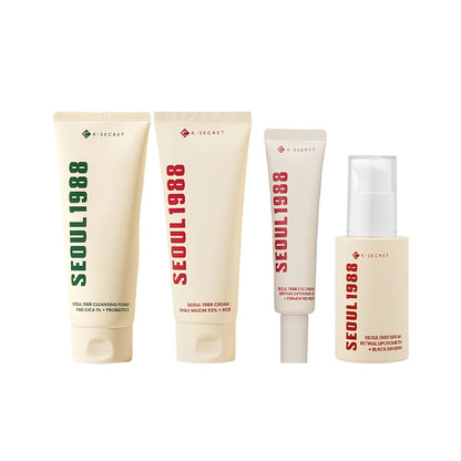 KSECRET SEOUL 1988 Cuidado de la piel, Limpiador espumoso, Crema para ojos, Esencia iluminadora, Antiedad, Hidratante, Mejora la elasticidad de la piel