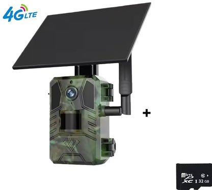 Cámara de rastreo 4G LTE con energía solar, 4MP, PIR, visión nocturna activada por movimiento, inalámbrica, celular, para caza de fauna silvestre Ucon