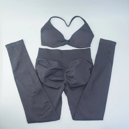 Conjunto de 2 sujetadores de tirantes finos para gimnasio, sin costuras, de alta sujeción, para mujer, deportivos, para entrenamiento, yoga, sin logotipo