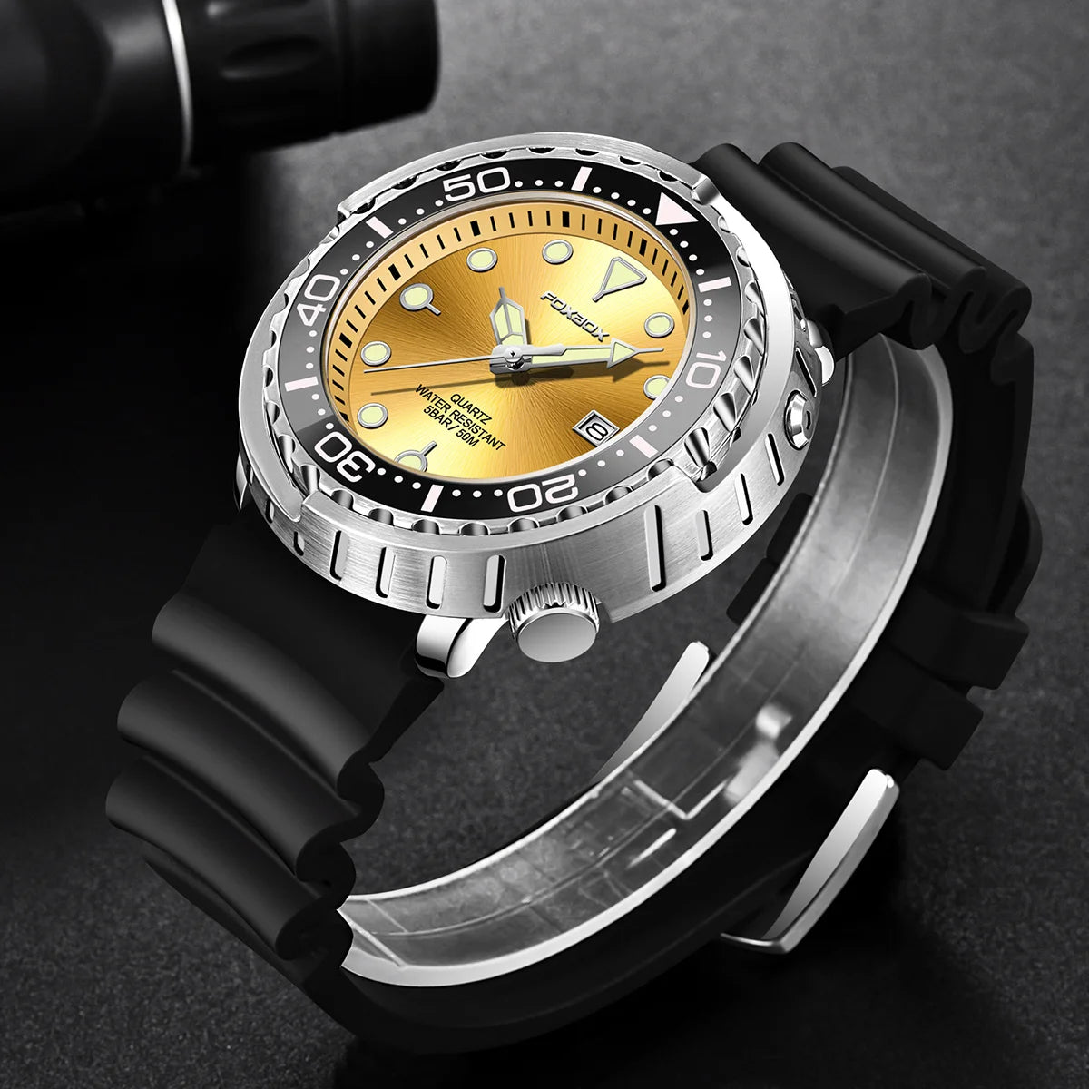 Reloj de lujo LIGE para hombre, deportivo, de exterior, con calendario, de cuarzo, de silicona suave, resistente al agua.