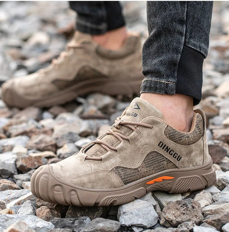 Calzado de seguridad de alta calidad para hombre, con puntera de acero, resistente a golpes y perforaciones. Botas de seguridad antipinchazos.