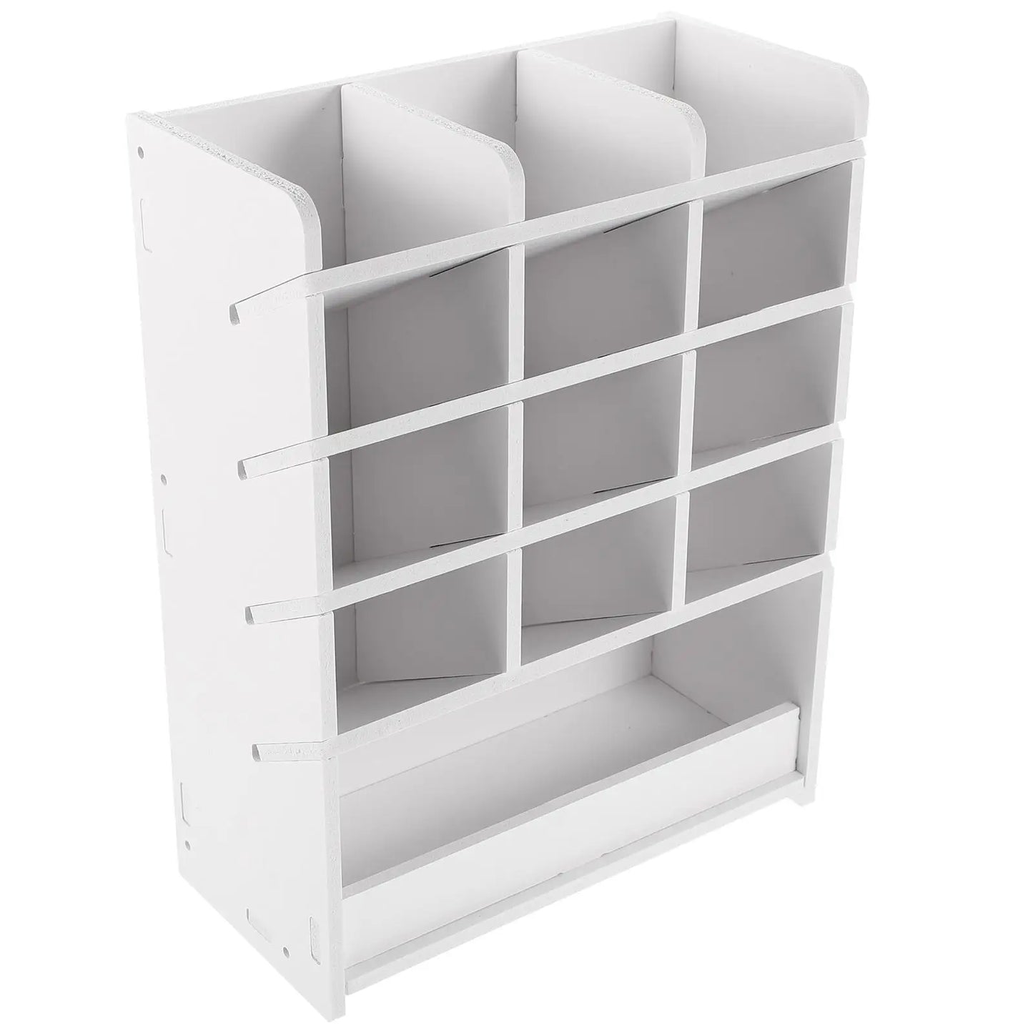Caja de almacenamiento de escritorio, organizador de papelería de madera para oficina, escuela, oficina, soporte para bolígrafos, sala de estar, mesa de centro, organizador de control remoto