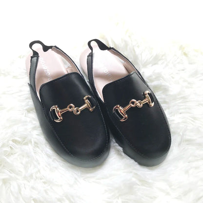 Zapatos para niños, sandalias negras para exteriores, zapatillas para niñas pequeñas, zapatos planos suaves de marca, sandalias de princesa, zapatos sin cordones de verano
