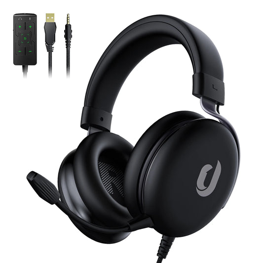 Auriculares para juegos con sonido envolvente 7.1 y micrófono con cancelación de ruido para PC, PS4, PS5 y Xbox.