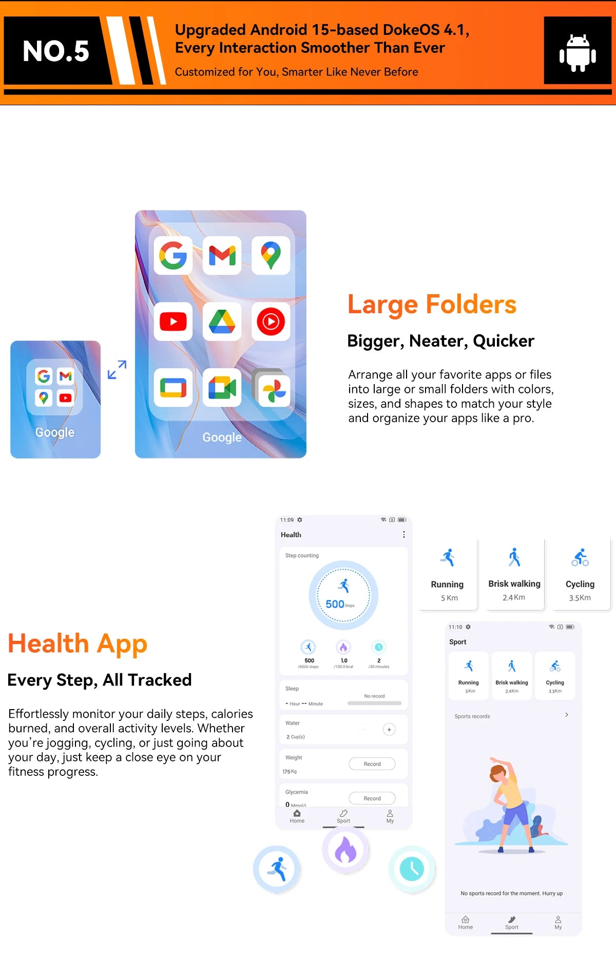 Teléfono resistente Blackview OSCAL Marine 2, 8 GB de RAM, 256 GB de almacenamiento, smartphone con IA, batería de 11000 mAh, pantalla HD+ de 6,56", procesador Unisoc T61, Android 15 y NFC.