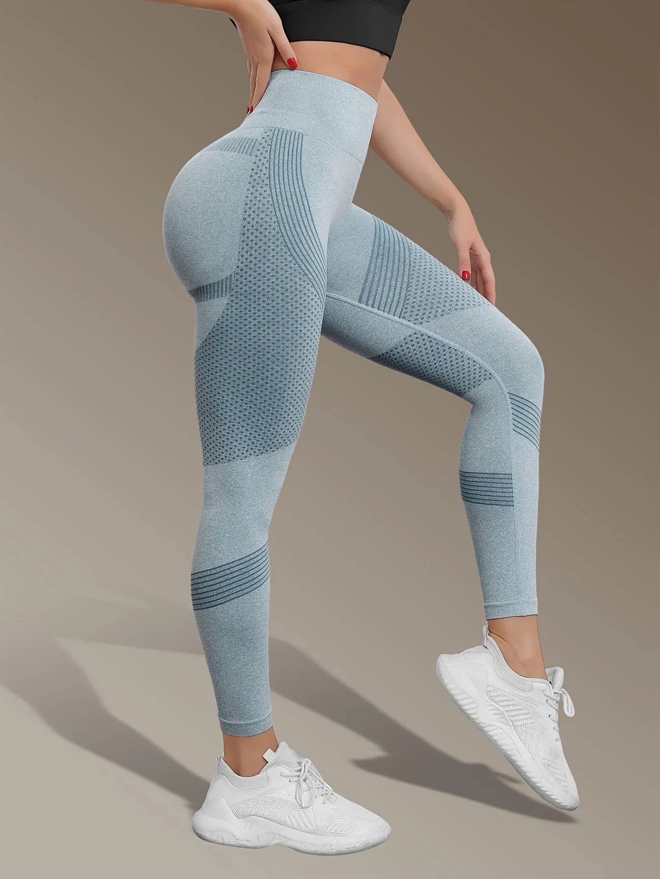 Women's High Waist Seamless Yoga Pants - Quick-Drying、Elastic Sports Pants，Suitable for fitness and training