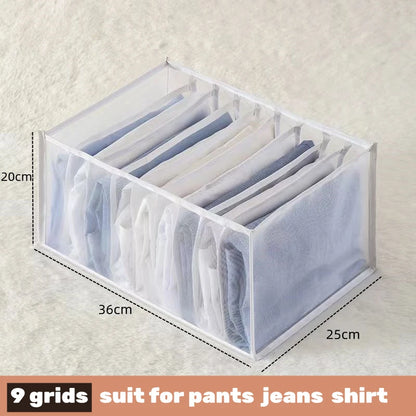Organizador para ropa interior, calcetines, sujetadores, pantalones, bufandas, corbatas, caja de almacenamiento, organizador de ropa para vaqueros, divisores para cajones, organizador de ropa