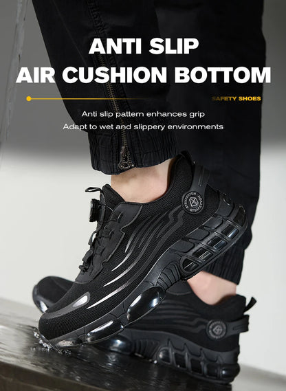 Work Safety Shoes Men Women Steel Toe Sneakers Air Cushion Indestructible Security Protection Safety Boots Size 47 48 Footwear