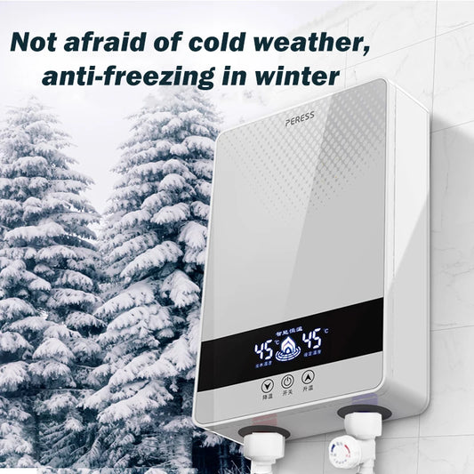 Calentador de agua eléctrico instantáneo sin tanque para ducha, baño y bañera, 220 V, 7000 W, con control automático de temperatura, para uso doméstico y hotelero.