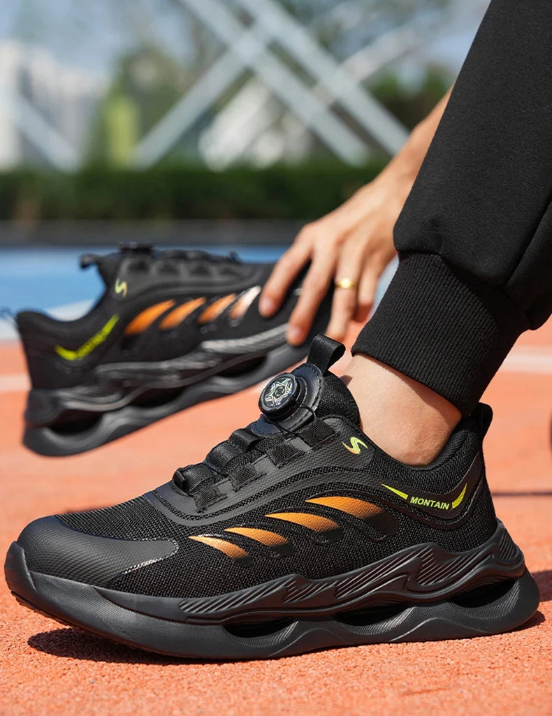 Zapatos de seguridad para hombre, zapatos de trabajo para hombre, zapatos transpirables, antideslizantes, con puntera de acero y antiperforación, zapatos de moda para hombre, zapatos deportivos para hombre.