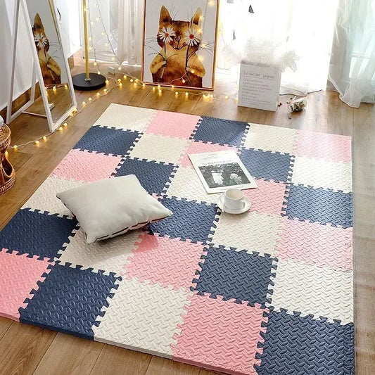 Alfombra deportiva entrelazada para niños, antideslizante, de espuma EVA, suave, para dormitorio de bebé