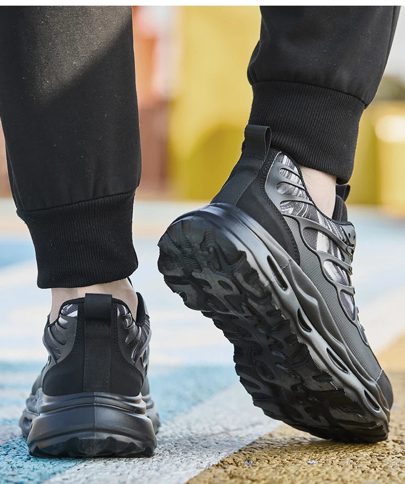 Calzado de seguridad talla 47 48 para hombre y mujer, zapatos de trabajo con puntera de acero, ligeros, botas de seguridad indestructibles, zapatillas de trabajo.