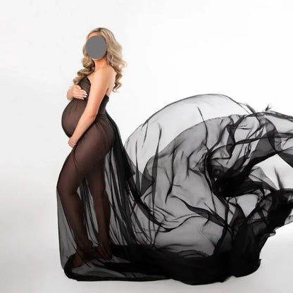 Accesorios de fotografía de maternidad DIY, capa, vestido, tela de gasa, modelado simple, fondo fotográfico para estudio, vestido largo volador para fotos