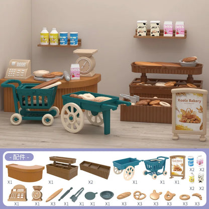 Minisupermercado, juegos de compras, casa de muñecas, muebles, accesorios, juguetes educativos intelectuales para niños, juguetes de interacción familiar.