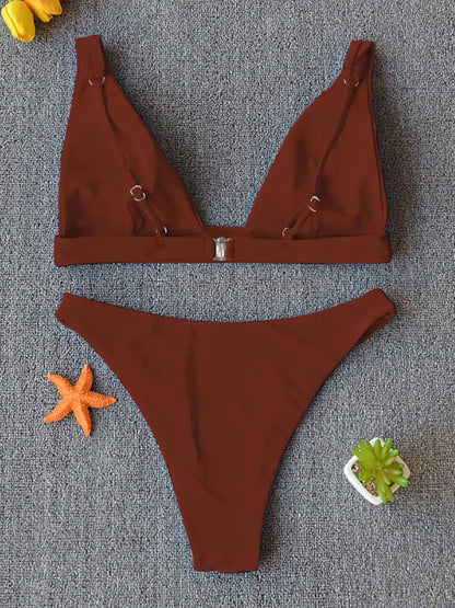 Bikini 2025 Micro Traje de Baño Sexy para Mujer, Traje de Baño Push Up, Conjunto de Bikini de Dos Piezas, Bañador Sólido, Traje de Baño para Mujer.